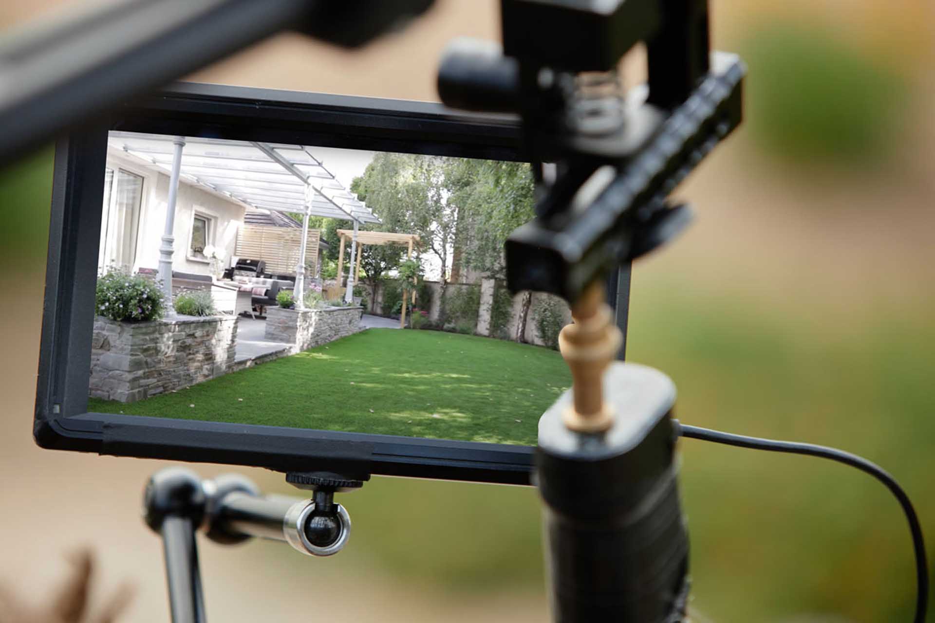 Digital Screen of Professional Video Camera Digital Screen of Professional Video Camera