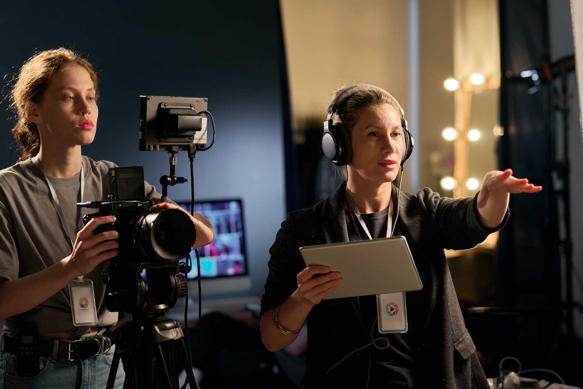 Female Director Working in Film Production Female Director Working in Film Production